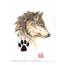 Wolf Head Profile print