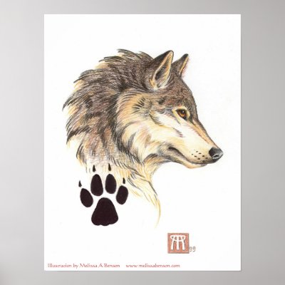 wolf tattoo design. a tattoo design.