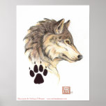Wolf Head Profile print