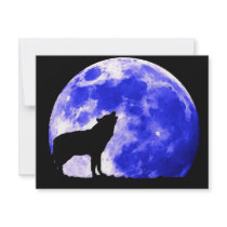 Wolf Howling at Moon invitations by hizli_art Wolf Howling at Moon invitations