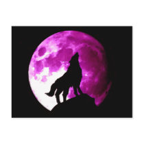 Wolf Howling at Moon Postcard