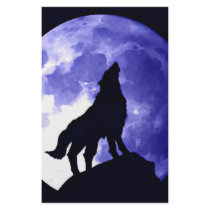 Wolf Howling at Moon stationery by hizli_art Wolf Howling at Moon stationery