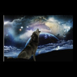 Wolf howling at the moon posters
