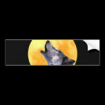 Wolf howls at the full moon bumper stickers