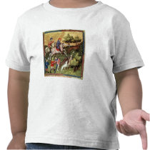 Wolf hunt, from a book tees