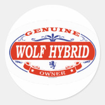 WOLF HYBRID_ ROUND STICKER