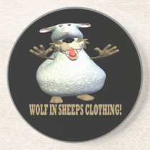 Wolf In Sheeps Clothing Beverage Coaster