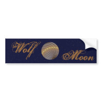 Wolf Moon Bumper Sticker bumper stickers by Hafapea Wolf Moon Bumper Sticker bumper stickers