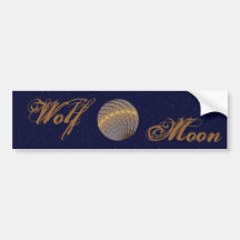 Wolf Moon Bumper Sticker