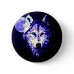 Wolf & Moon Pin