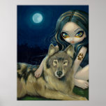 Wolf Moon gothic fantasy Art Print posters