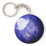 Wolf & Moon Keychains