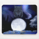 Wolf, Moon & Mountains mousepads by RavenSpiritPrints Wolf, Moon & Mountains mousepads