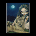 "Wolf Moon" Postcard
