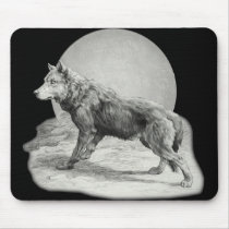 Wolf Moon Profile Mouse Mats