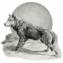 Wolf Moon Profile Photo Sculptures