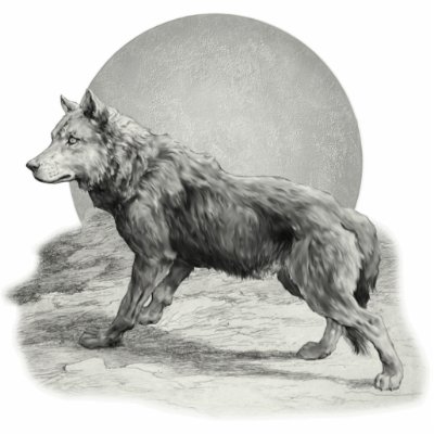 Wolf Moon Profile Photo sculpture by Memory_Lane