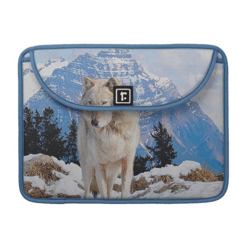 Wolf & Mountain Wildlife Art MacBook Flap Case rickshaw_flapsleeve