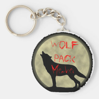 wolf plush keychain