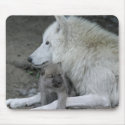 Wolf Parent Mousepad by eazydoes Wolf Parent Mousepad