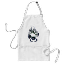 Wolf Paw Print Aprons