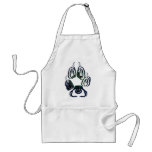 Wolf Paw Print aprons