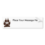 Wolf Paw Print Bumper Sticker