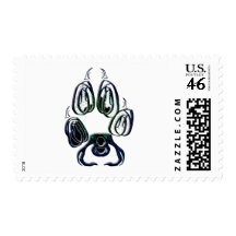 Wolf Paw Print Stamp