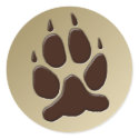 Wolf Paw Print sticker by Nightmareartist Wolf Paw Print sticker