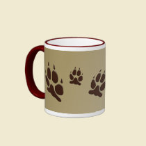 Wolf Paw Prints mugs