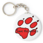 wolf paw, Save the wolves Key Chains