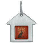 Wolf Pentagram Pet ID Tag