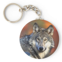 Wolf Photograph Keychains