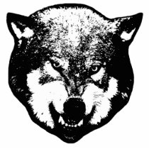 Wolf photo sculptures
