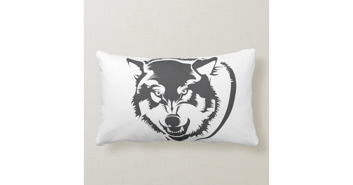 wolf plush pillow