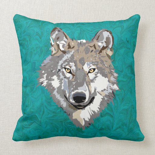 wolf pillows Zazzle