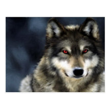 wolf post card