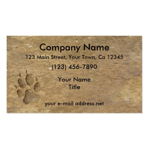Wolf Print, Business Card (front side)