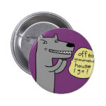 Wolf (purple) pinback buttons
