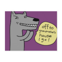 Wolf (purple) postcards