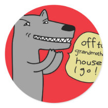 Wolf (red) stickers
