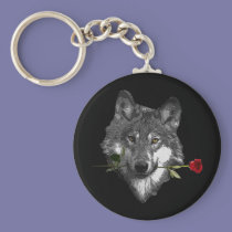 Wolf Rose keychains