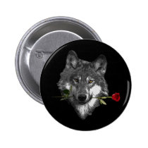 Wolf Rose buttons