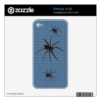 Wolf Spiders on blue