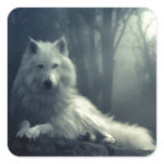 Wolf Square Sticker