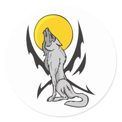 Wolf Tattoo Design Sticker by doonidesigns