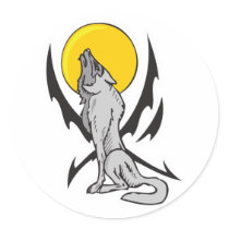 Wolf Tattoo Design stickers