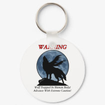 Wolf Warning Keychain by PulseDragon Wolf Warning Keychain