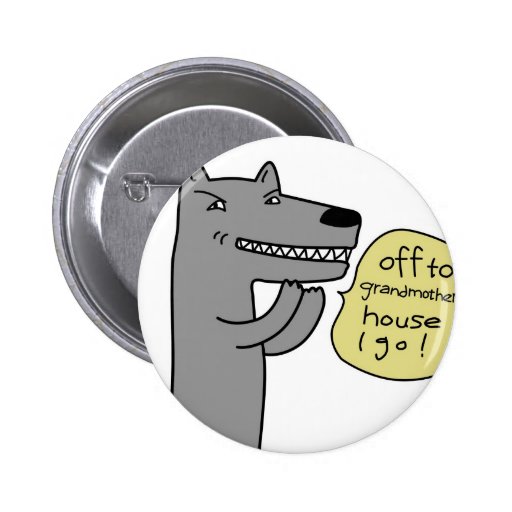 Wolf (white) button