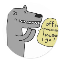 Wolf (white) stickers